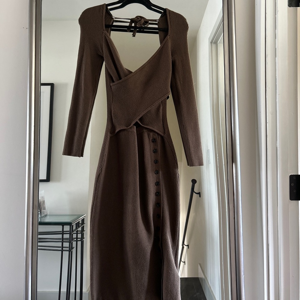 KAUEA CUT OUT KNITWEAR SWEATER DRESS
